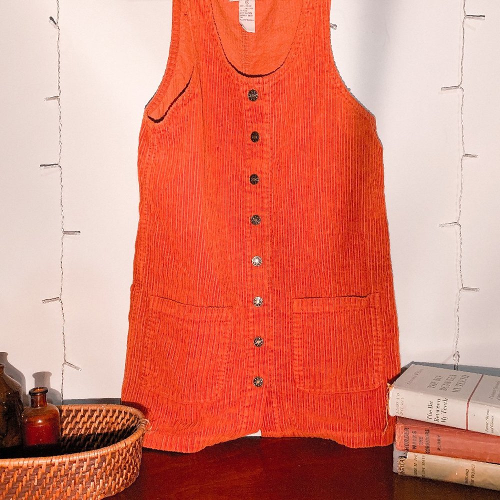 Alaska Blues Orange Corduroy Dress